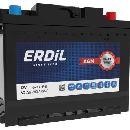 Erdil Akü 12V 60Ah AGM 152 06 060 01