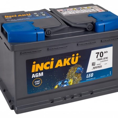İnci Akü 12V 70Ah AGM Start-Stop Sağ (+)